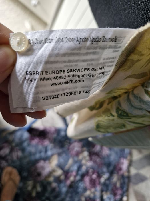 Esprit L bluzka koszula bawełna kwiaty