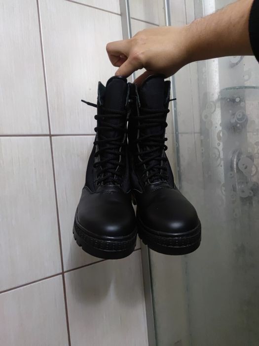 buty męskie 40 unisex eleganckie planowe emo goth skórzane czarne wizy