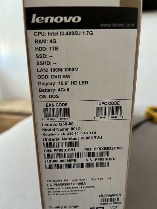 Laptop lenovo 15.6’ komplet idealny