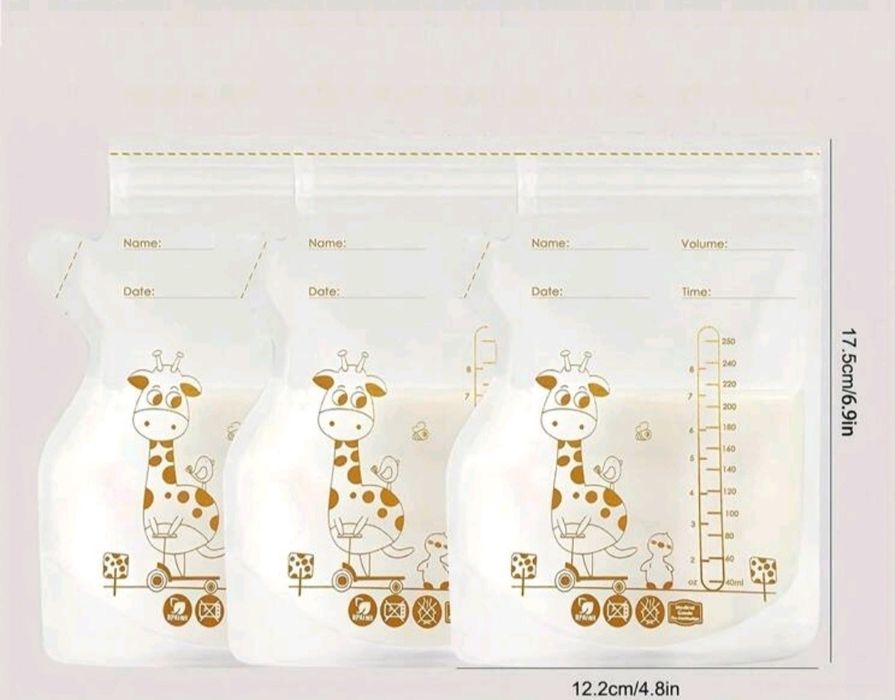 Sacos para conservar leite materno