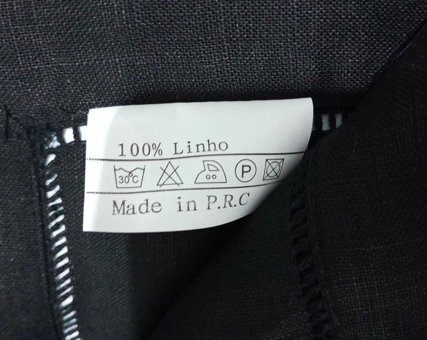 Toalha de mesa preta em linho loja Area