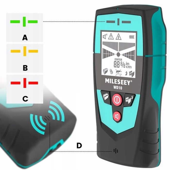 Detektor Przewodów Wykrywacz Kabli Metalu Mileseey Wd10