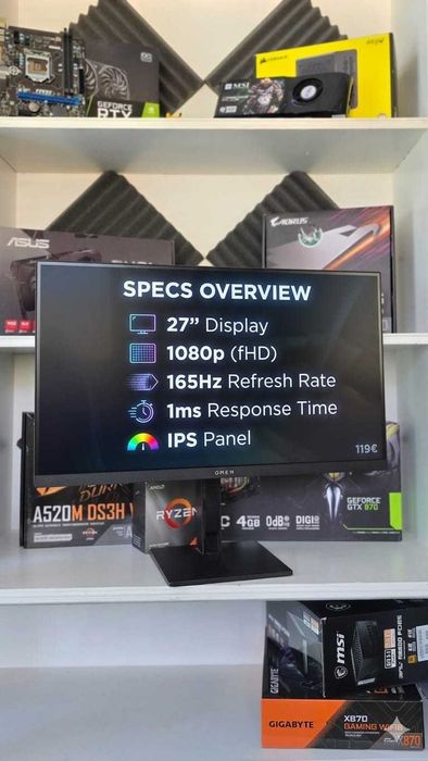 Monitores Gaming desde 49€ (60Hz a 180Hz)