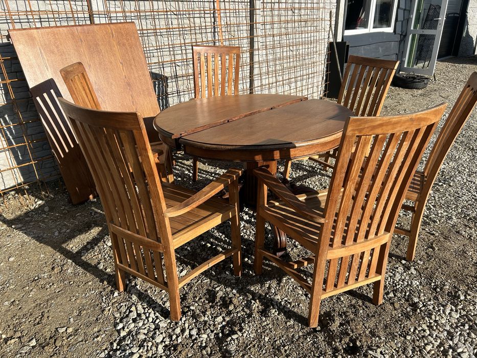 Stoły drewniane rattanowe ogrodowe