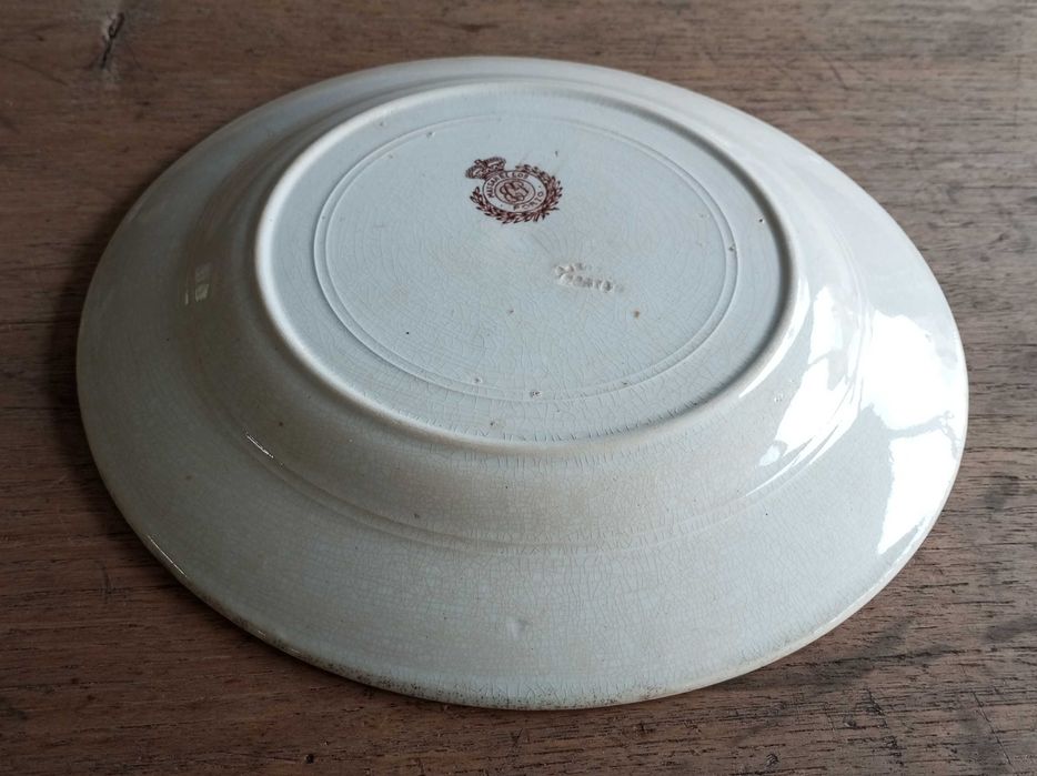 Antigo prato em faiança Massarelos "Torre de Belém"