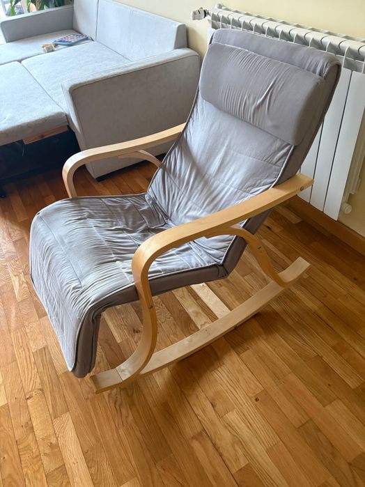 Rocking chair with leg extension