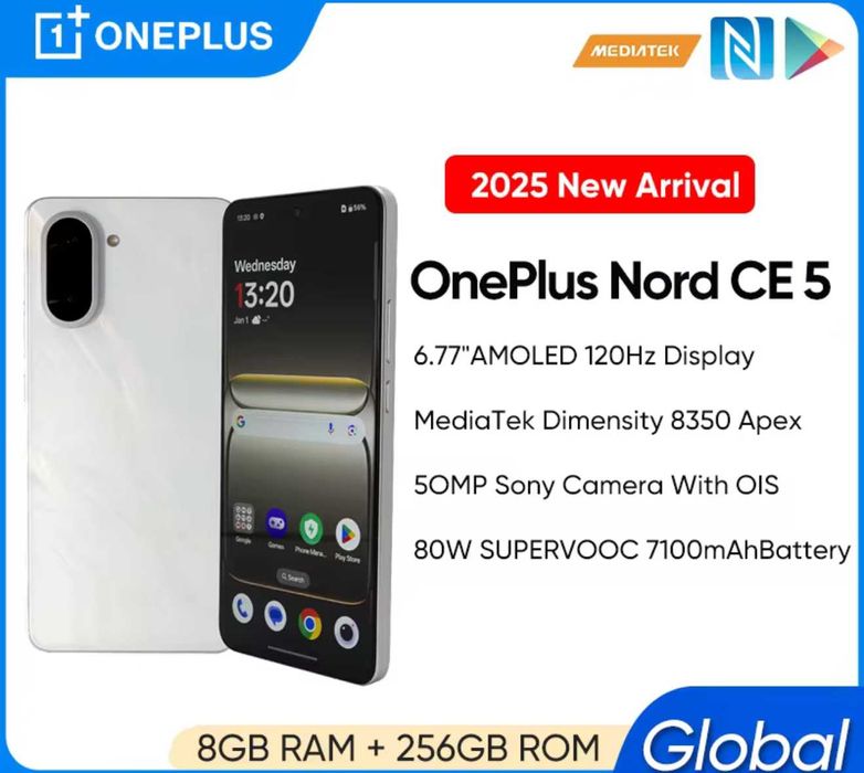 Смартфон OnePlus Nord CE5 8/256GB Global Dimensity 8350 Apex 7100 mAh