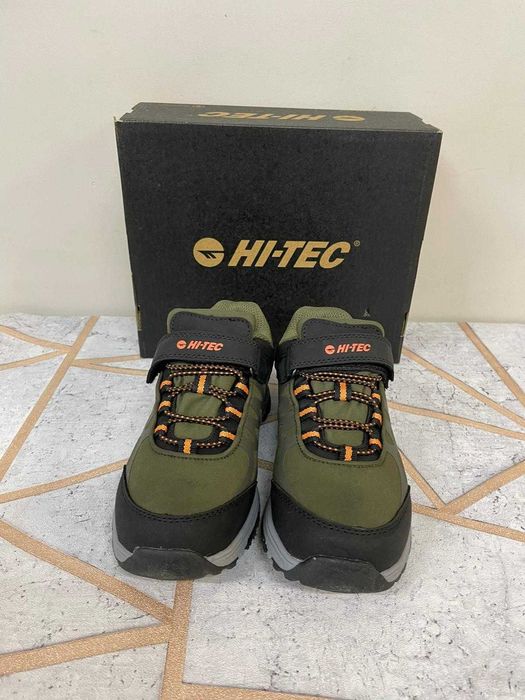 Hi tec yomp obuwie hikingowe dziecięce zielone khaki buty 31