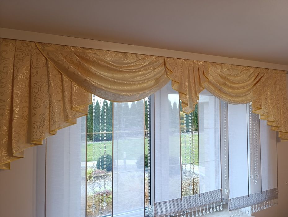 Firany zasłony szycie. Lambrekin 180 do 240cm