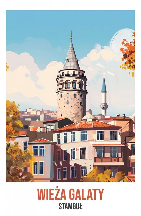 Plakat 53x81cm Wieża Galaty