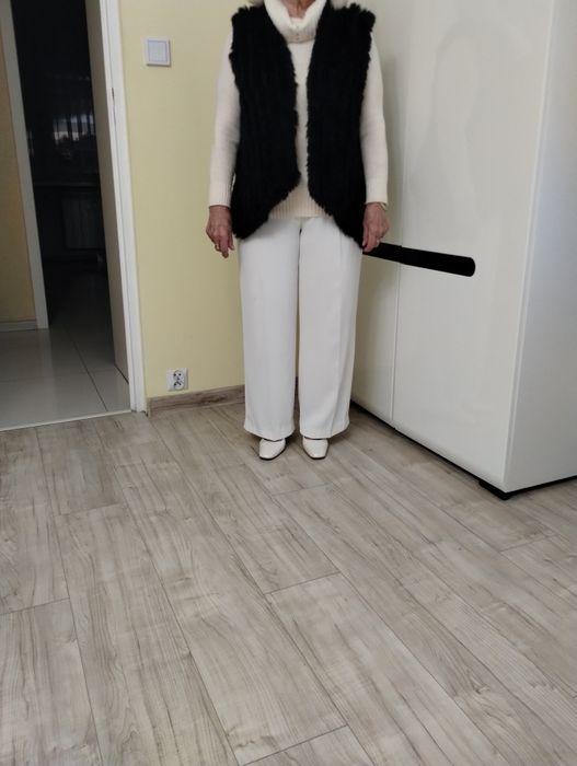 Futra naturalne kamizelka króliczek