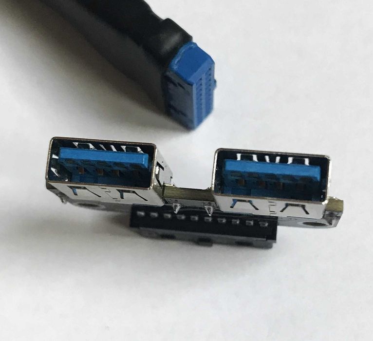 USB 3.0 разветвитель 20-pin + 2×USB 3.0 адаптер (внутренний) - Новый