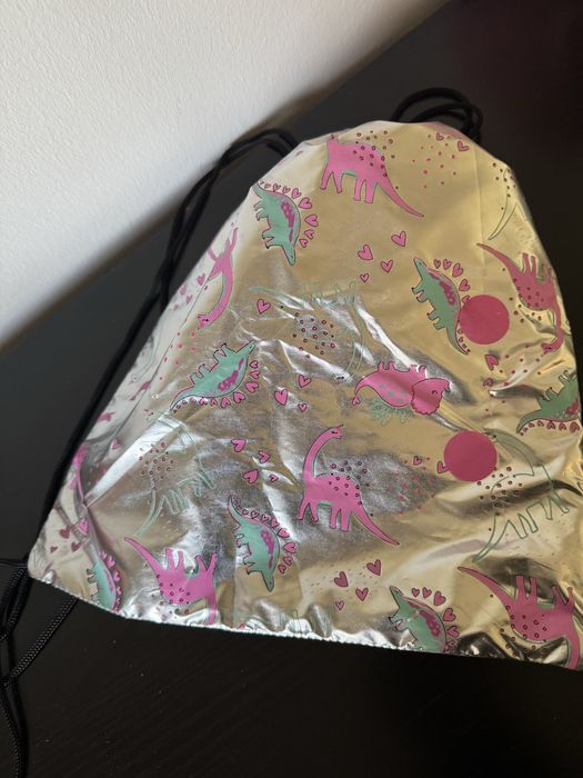Plecak torba dinozaury srebrny