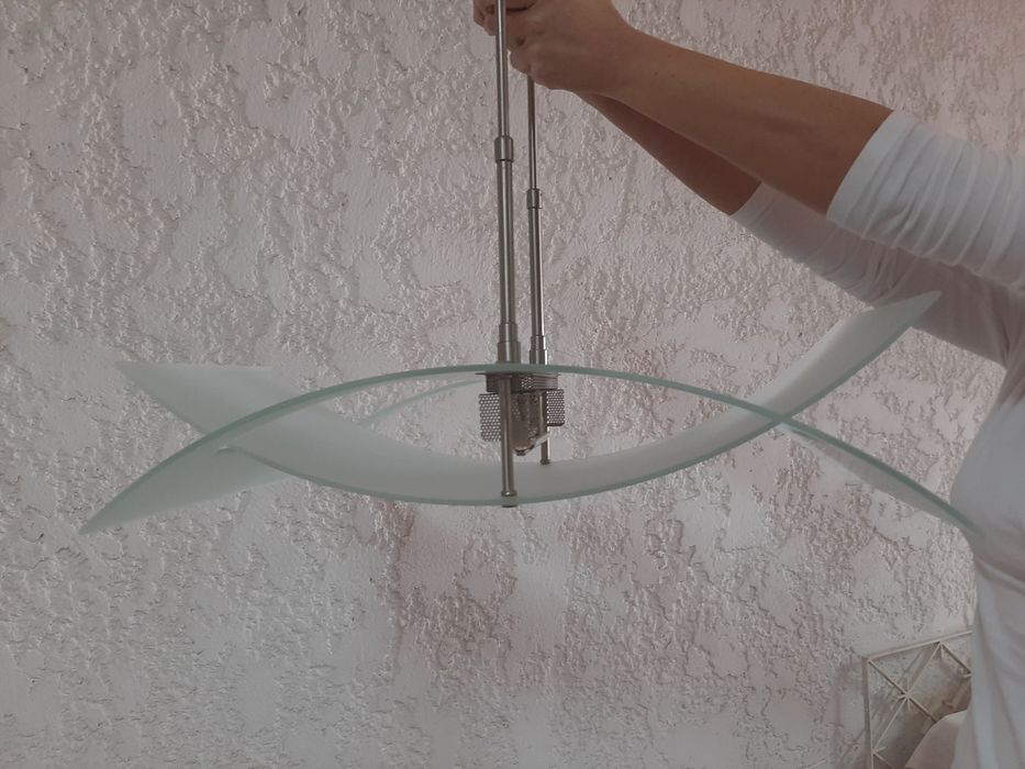 Candeeiro de tecto em vidro