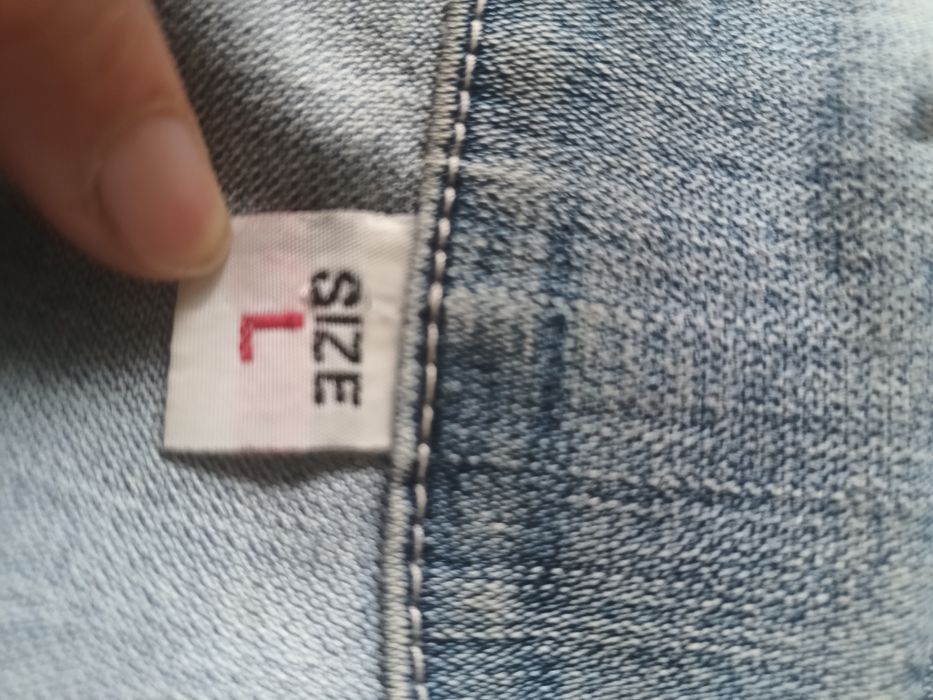 Krótka katana jeansowa bolerko rękaw 3/4 rozmiar L