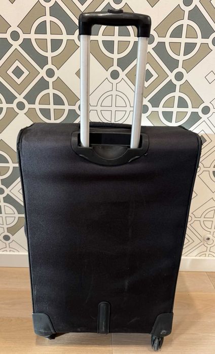 Walizka Samsonite Spinner duża czarna poliester 78cm 105 litórw
