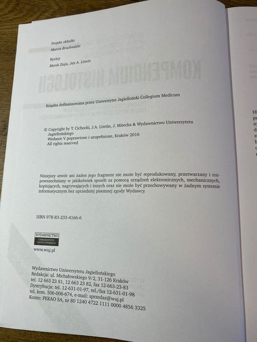Kompendium Histologii CICHOCKI, Litwin, Mirecka