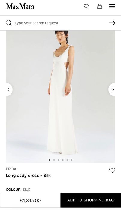 Vestido de Noiva Max Mara XS NOVO