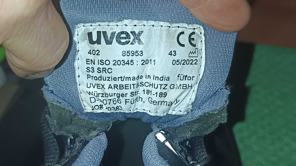 Buty robocze UVEX 2 ALLROUND S3 SRC r.43 skóra stan idealny