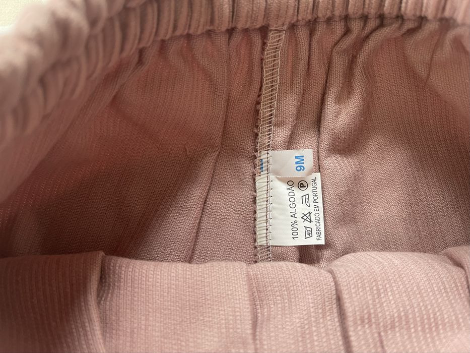 Tapa-fraldas em bombazine para menina (6-9 meses)