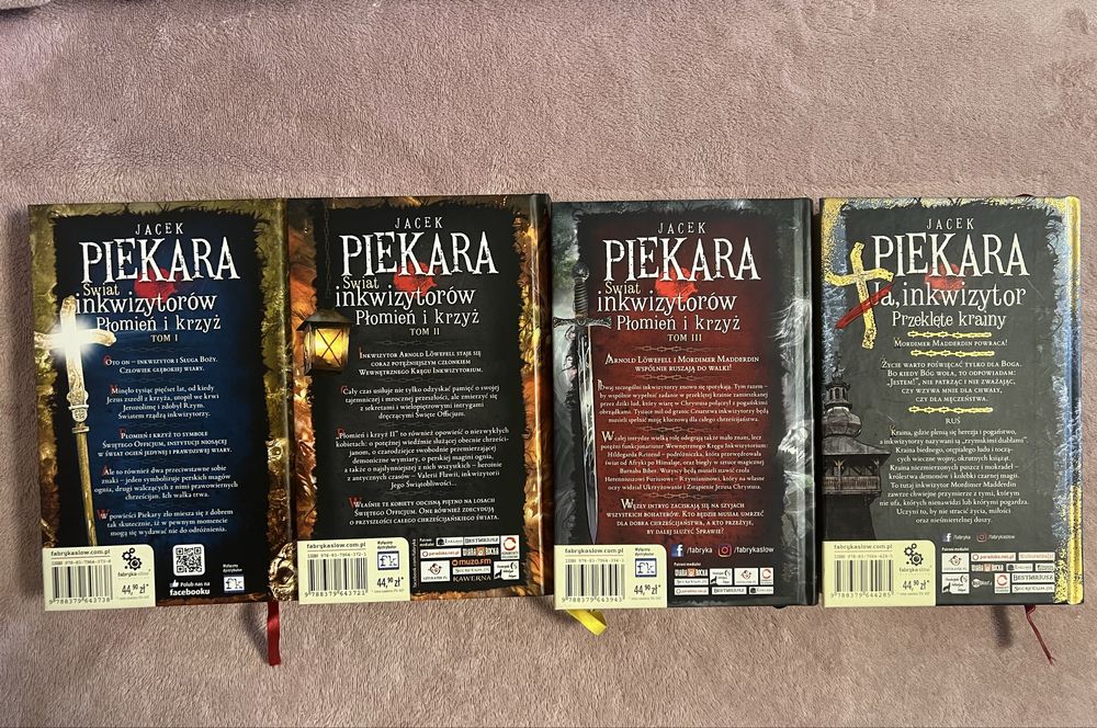 Jacek Piekara - Płomień i krzyż tomy 1-3 + przeklęte krainy