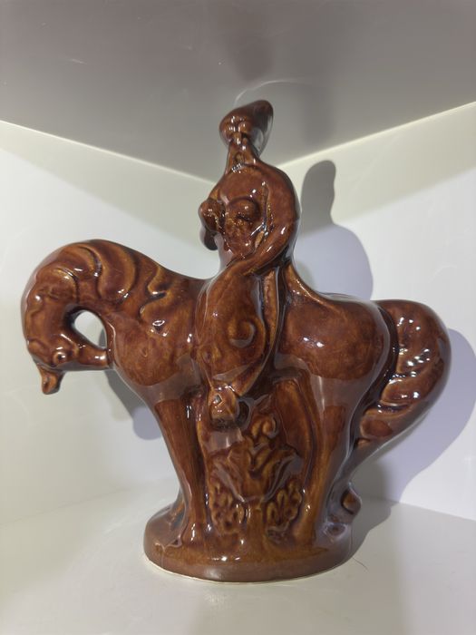 Статуэтка Козак Тарас Бульба Козак с Люлькой на Коне ЛКСФ керамика