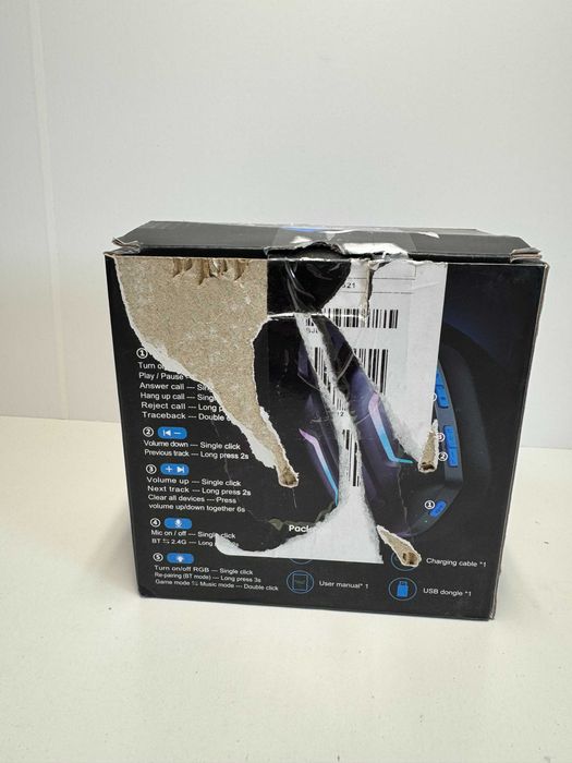 Słuchawki nauszne Fachixy FC300 gamingowe bluetooth 2,4ghz rgb