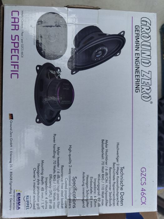 Овали Ground Zero GZCS 46CX 4x6” 70W RMS