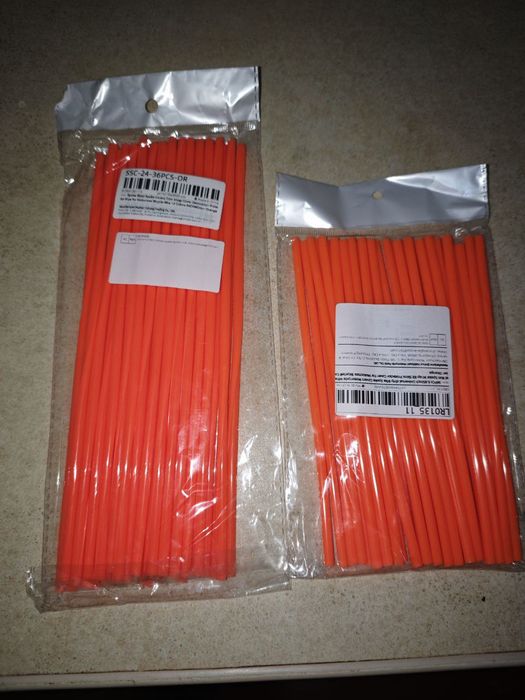 Накладки на спиці мотоцикла оранжеві ендуро, крос,пітбайк