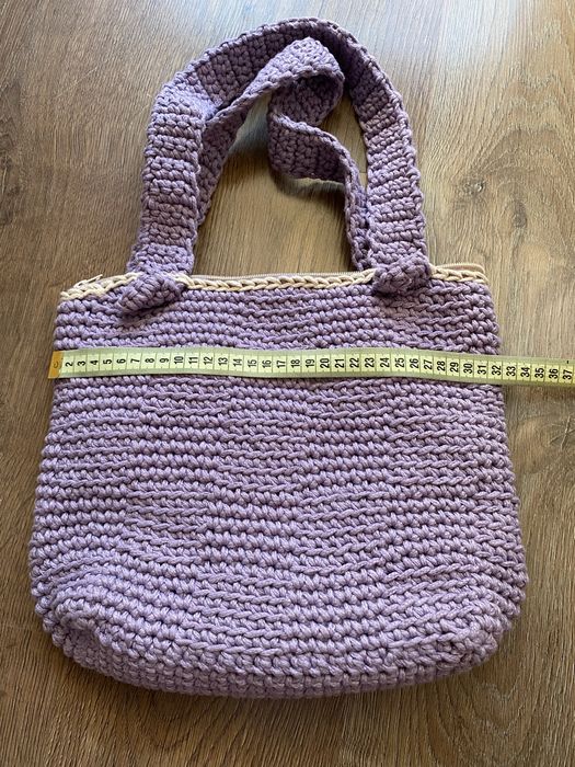 Torebka zrobiona na szydełku - shoperka Handmade