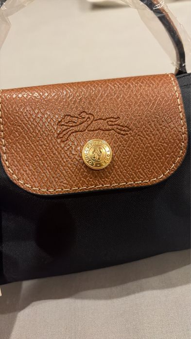 Mini Longchamp Preta Com Etiqueta