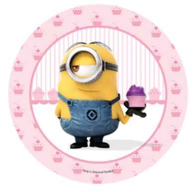 Opłatek na tort Urodziny Minionki