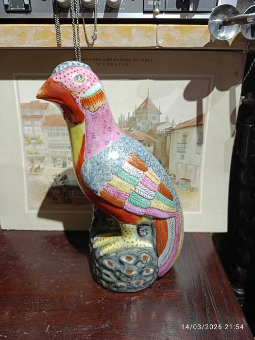 Faisão Porcelana Chinesa Antiga Carimbado