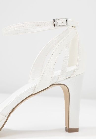 Menbur buty ślubne , sandały na obcasie białe satynowe 38r