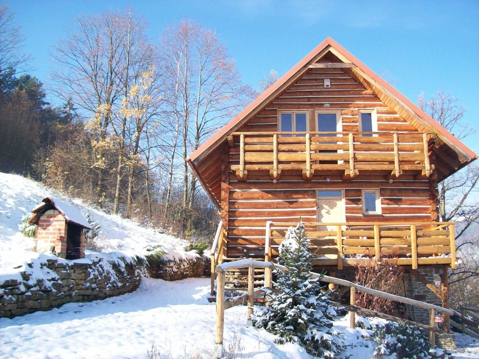 Drewniany Domek z Kominkiem w Laskowej 300 m od stoku
