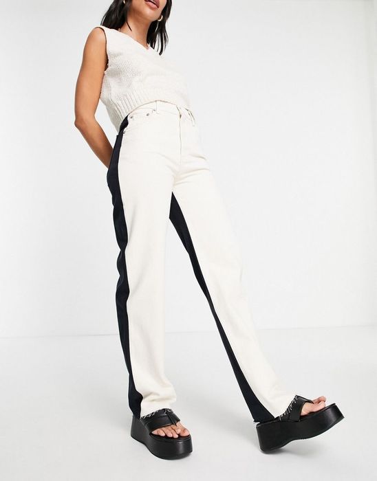 Jeansy damskie proste z wysokim stanem 32 1rsw