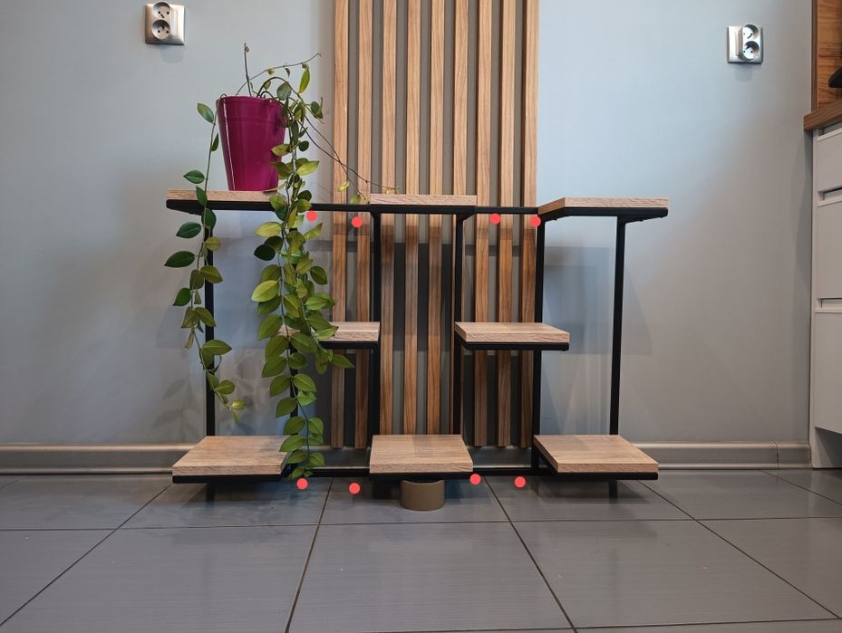 Kwietnik na ścianę, balkon, taras loft, industrial.