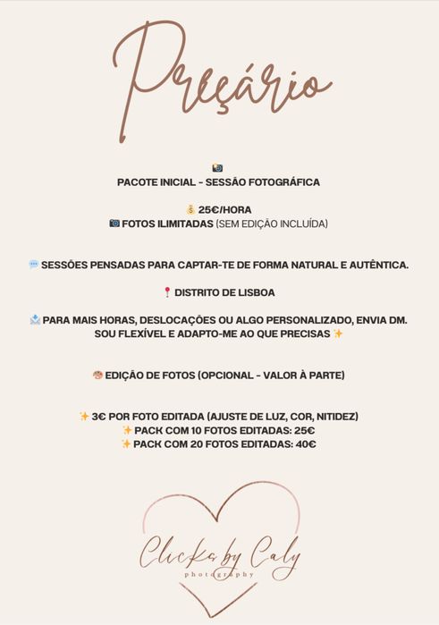 Fotógrafa (fotos ilimitadas para qualquer ocasião]