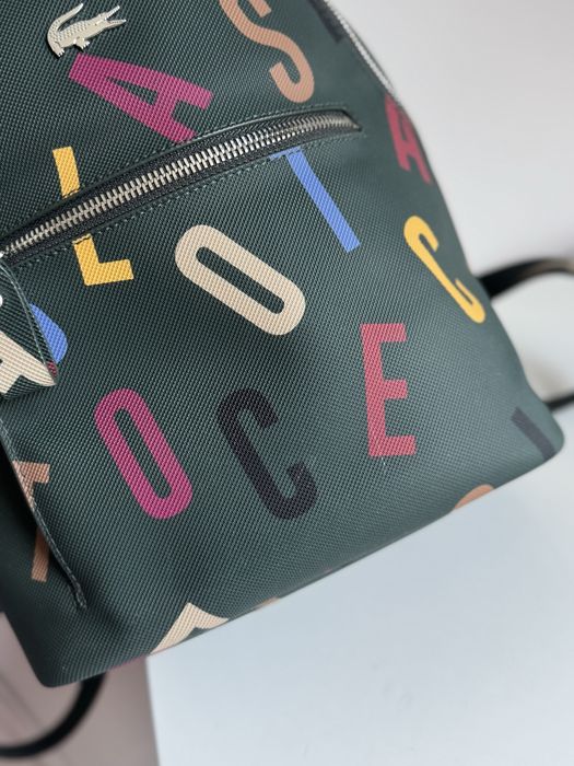 Женский зеленый оригинальный рюкзак Lacoste