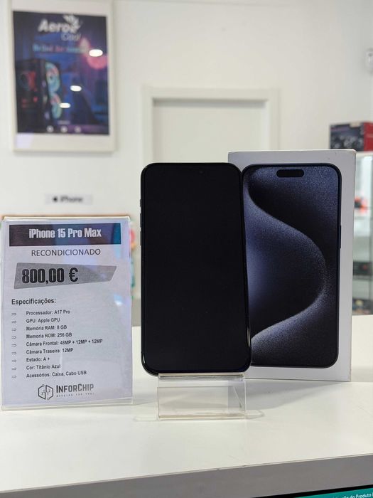 iPhone 15 Pro Max 256GB - Recondicionado - Grade A+