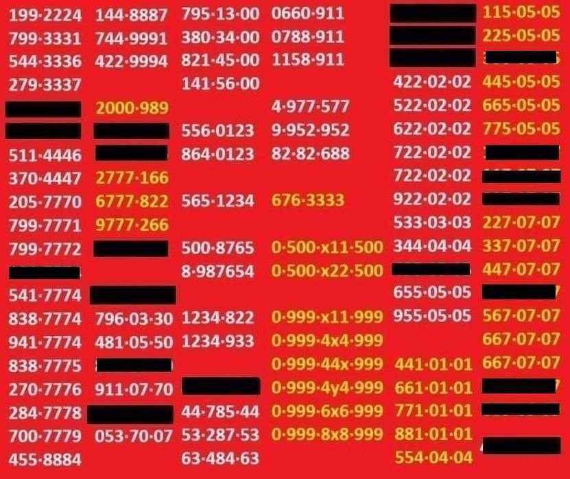 Красивый золотой номер Водафон Vodafone МТС