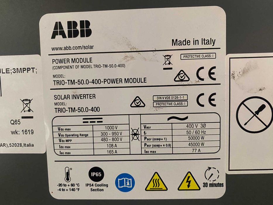 Falownik fotowoltaiczny szeregowy ABB TRIO-TM-50.0-400 50 kW