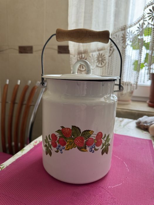 Бидон новый эмалированный