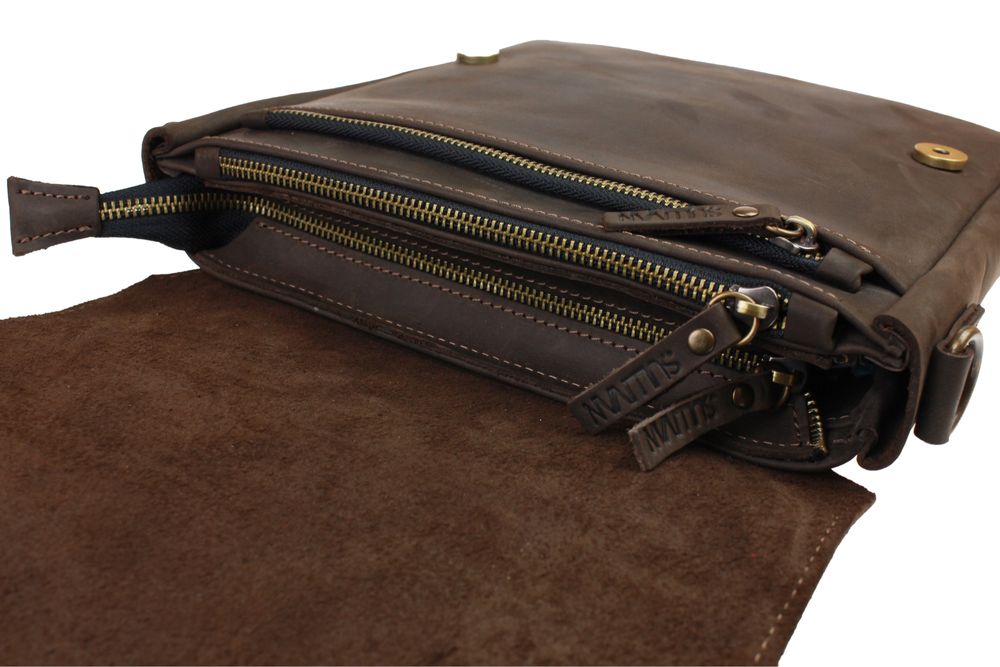 Сумка чоловіча шкіряна на плече SULLIVAN smvp146-2(46) коричнева