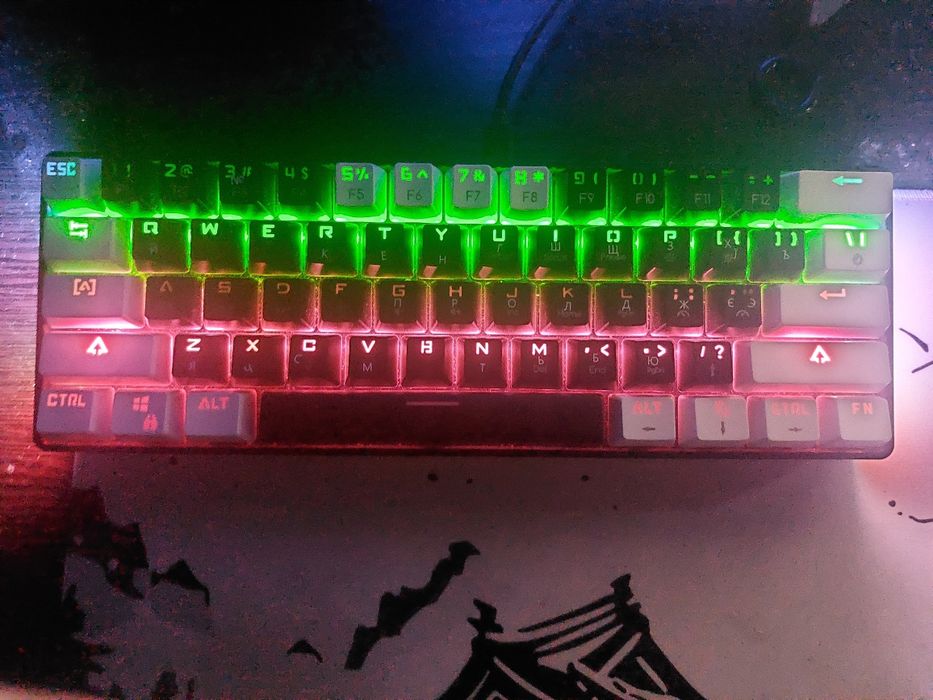 Ігрова Механічна Клавіатура з Підсвіткою Клавіш MUCAI MK61 Чорно-Біла