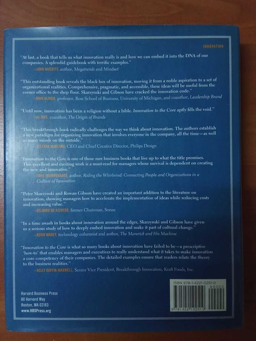 Livro Innovation to the Core - Harvard Business Press