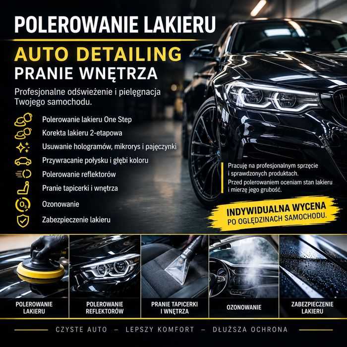 Polerowanie lakieru | Auto Detailing | Pranie wnętrza