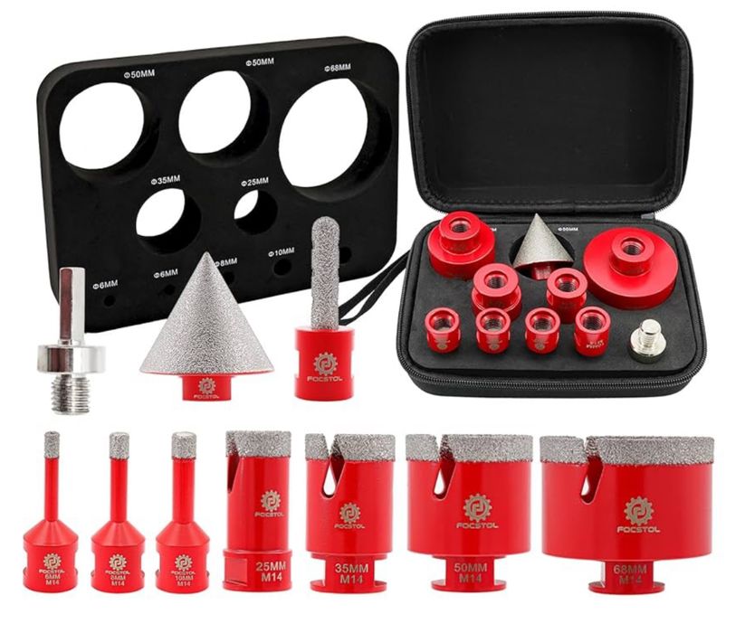 FOCSTOL Zestaw diamentowych wierteł do płytek 5