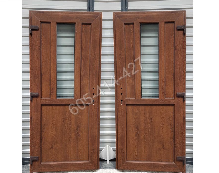 Drzwi zewnętrzne PCV  90x200, SKLEP,BIURO, OD RĘKI transport Złoty dąb