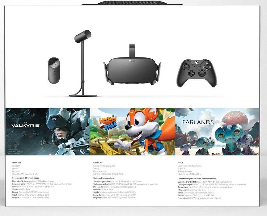 Oculus Rift + touch controllers bundle